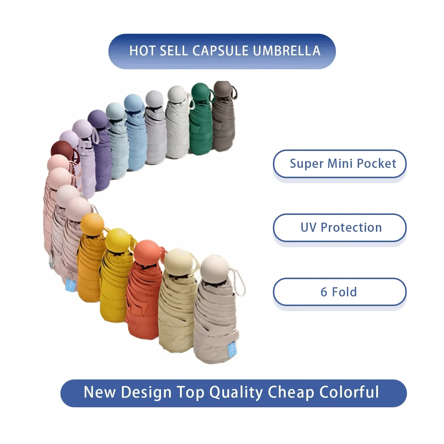 ☔ Compact & Lightweight Automatic Travel Umbrella – Strong, Windproof & Waterproof with Reinforced 6-Rib Design! 🌦️✨