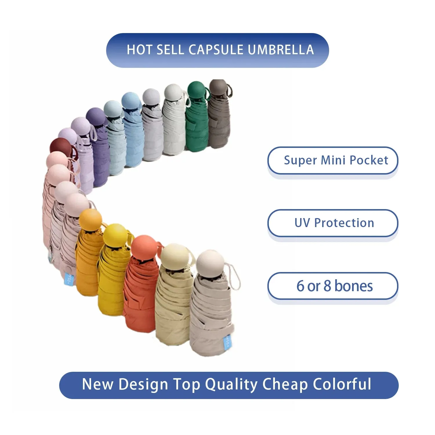 ☔ Compact & Lightweight Automatic Travel Umbrella – Strong, Windproof & Waterproof with Reinforced 6-Rib Design! 🌦️✨