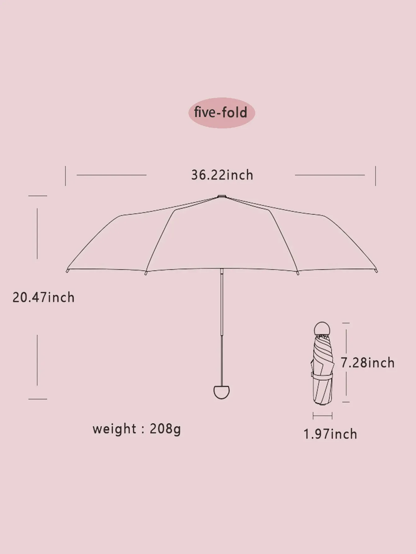 ☔ Compact & Lightweight Automatic Travel Umbrella – Strong, Windproof & Waterproof with Reinforced 6-Rib Design! 🌦️✨