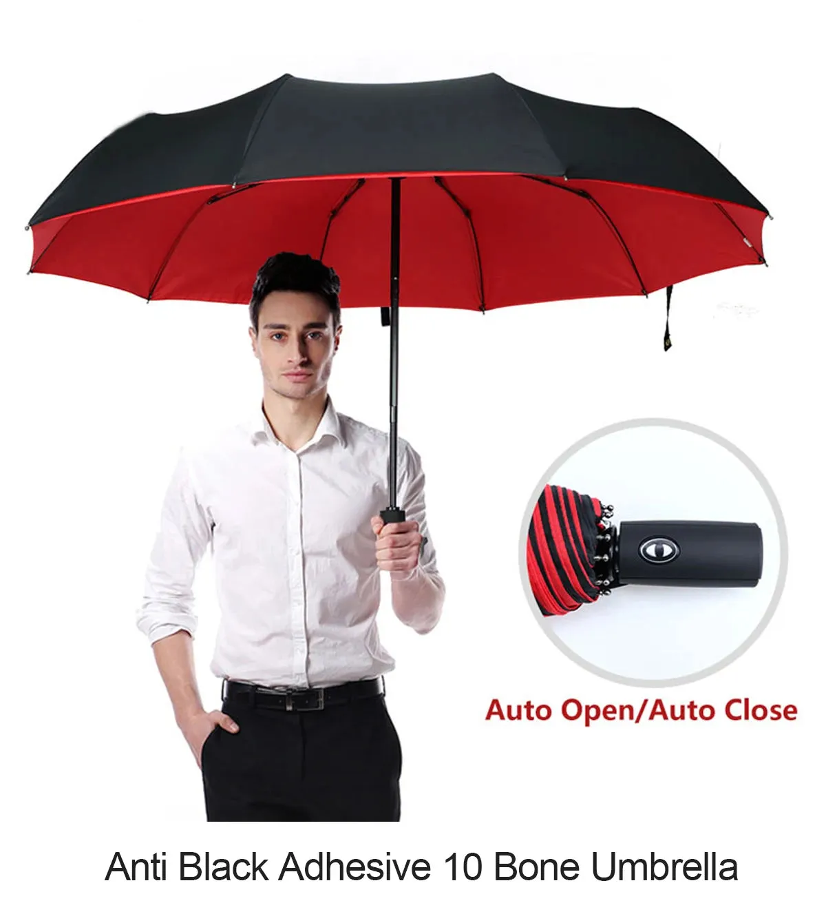 ☔ Compact & Lightweight Automatic Travel Umbrella – Strong, Windproof & Waterproof with Reinforced 6-Rib Design! 🌦️✨