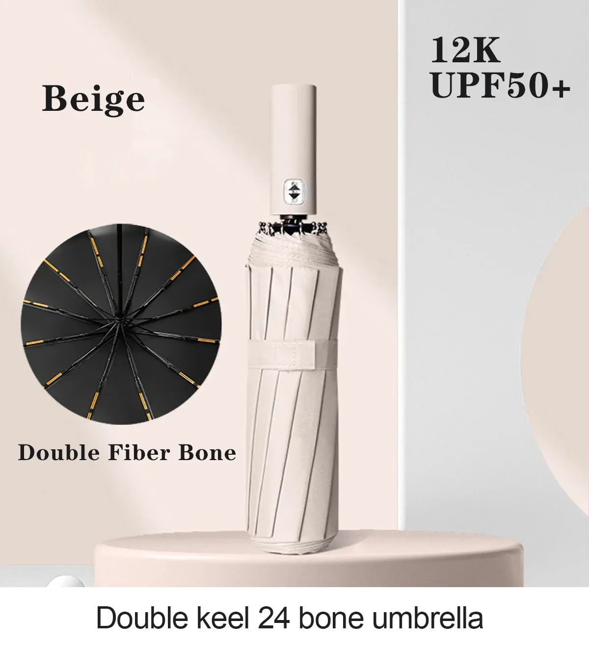 ☔ Compact & Lightweight Automatic Travel Umbrella – Strong, Windproof & Waterproof with Reinforced 6-Rib Design! 🌦️✨