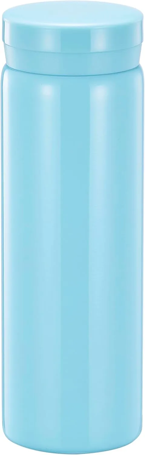 10oz Mini Water Bottle Stainless Steel Thermos Small Flask - Insulated Vacuum, Leak Proof, Keeps Drinks Hot/Cold - Ideal for Coffee, Tea, Water - Light Blue