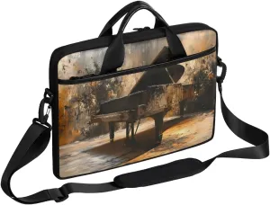 13-15 inch Abstract Piano portable laptop bag Black and White Piano single shoulder laptop bag, suitable for work, travel, and other purposes