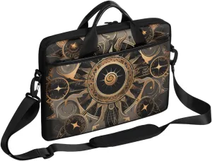13-15 inch Circle Lasso Pattern portable laptop bag Mechanism Totem single shoulder laptop bag, suitable for work, travel, and other purposes