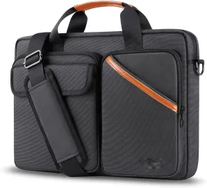 13.3-15.6 Multifuntional Business Computer Laptop Case, Unisex Spacious Laptop Sleeve Shoulder Messenger Bag