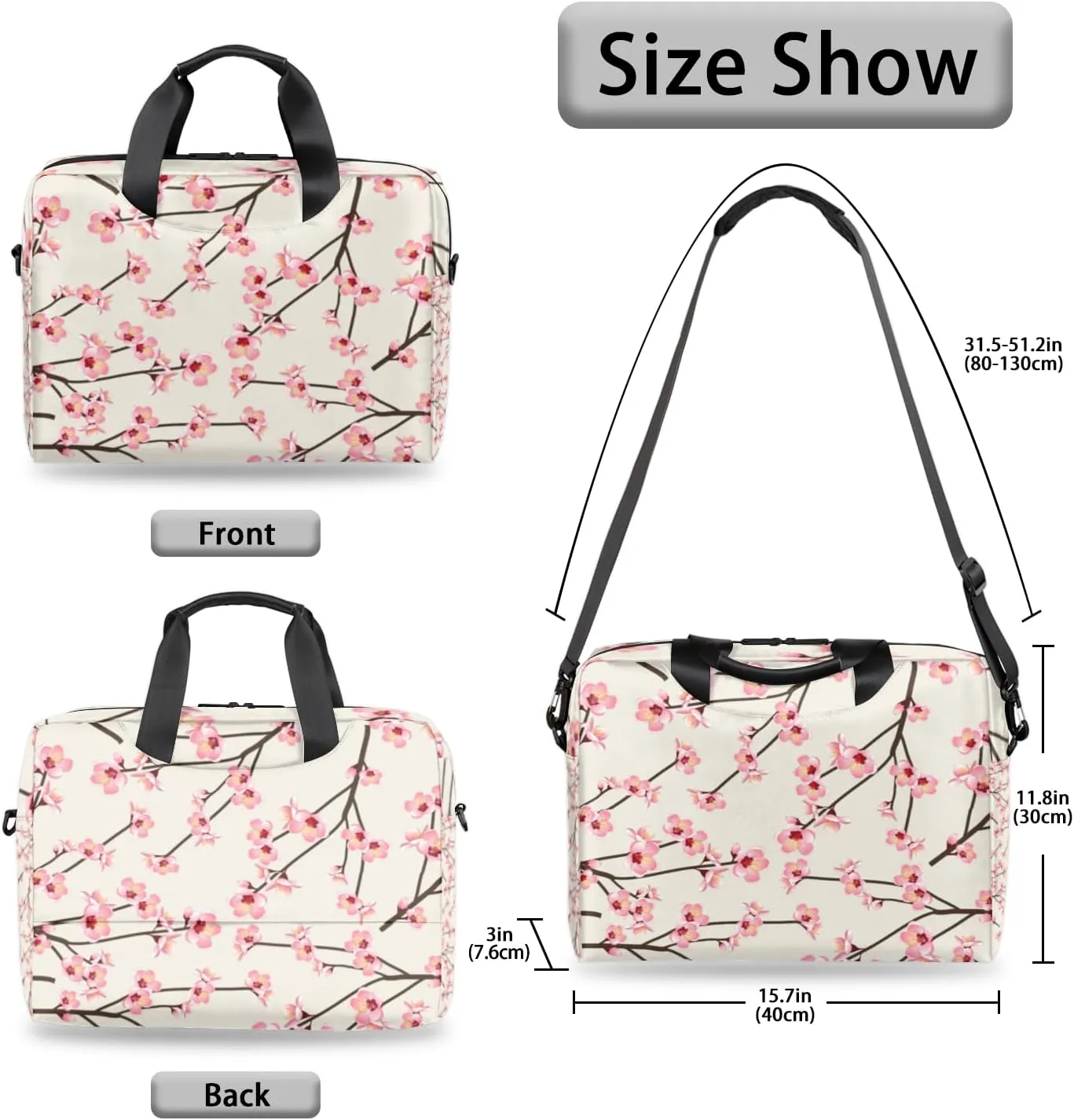 14 15 15.6 inch Laptop Briefcase Shoulder Travel Laptop Sleeve Case Work Computer Cover Carrying Bag