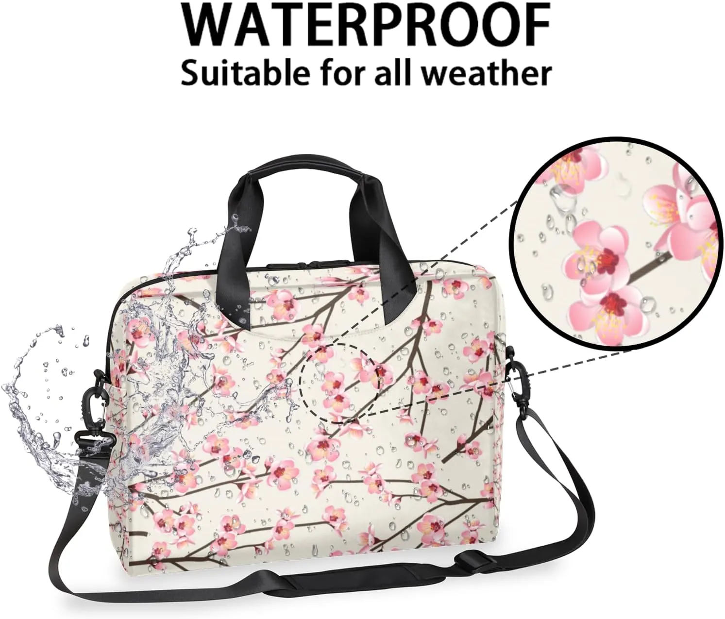 14 15 15.6 inch Laptop Briefcase Shoulder Travel Laptop Sleeve Case Work Computer Cover Carrying Bag