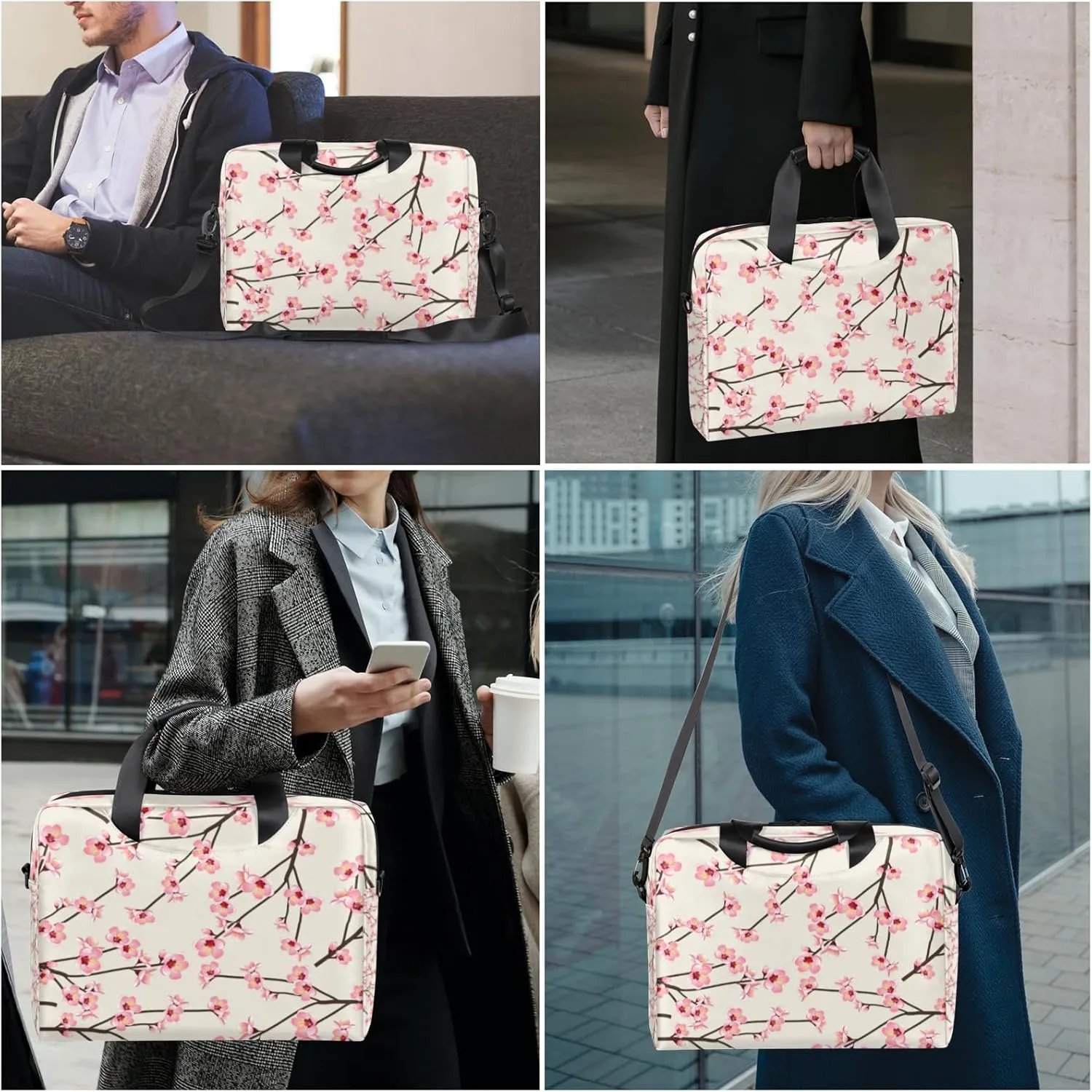14 15 15.6 inch Laptop Briefcase Shoulder Travel Laptop Sleeve Case Work Computer Cover Carrying Bag
