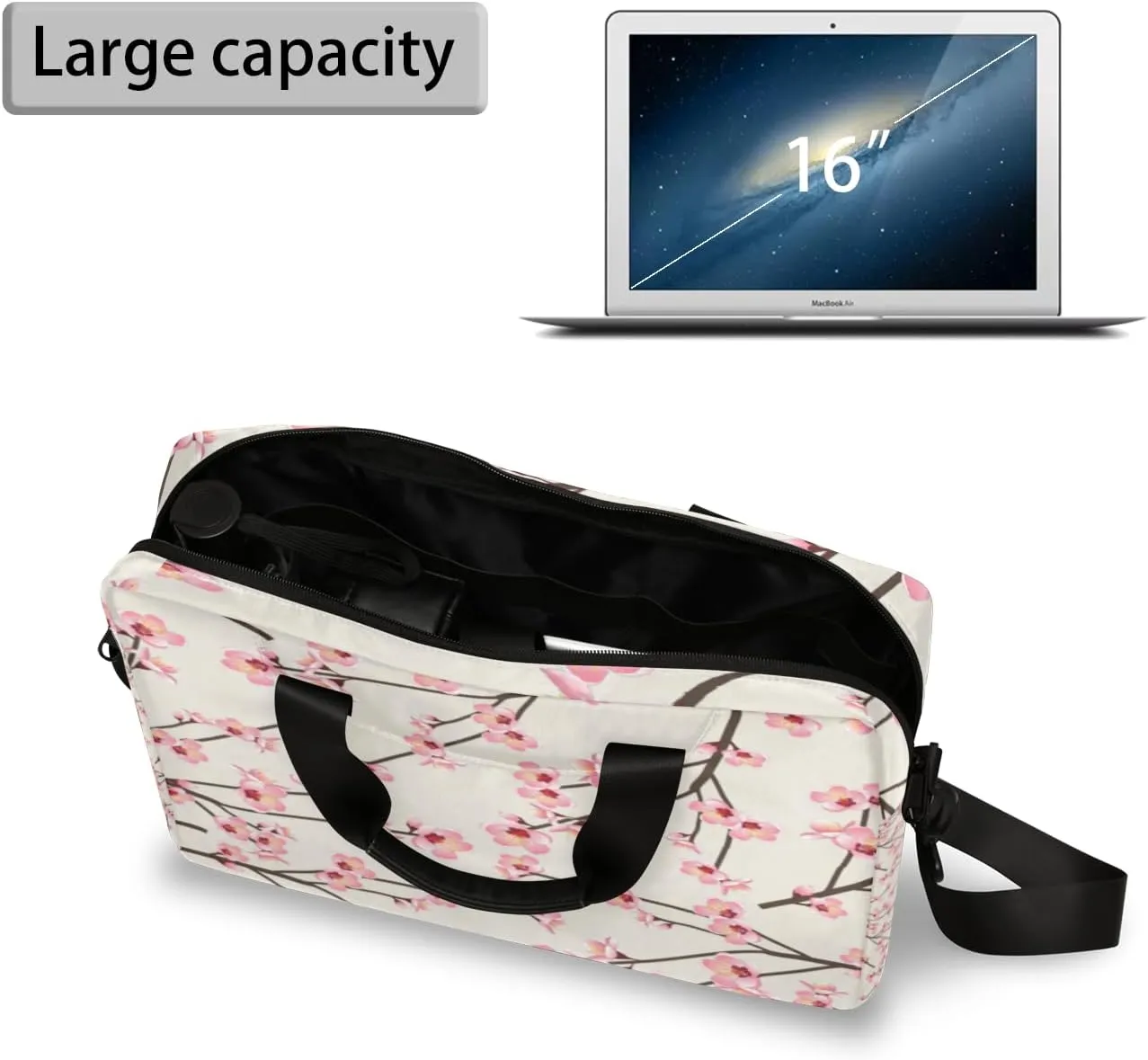 14 15 15.6 inch Laptop Briefcase Shoulder Travel Laptop Sleeve Case Work Computer Cover Carrying Bag
