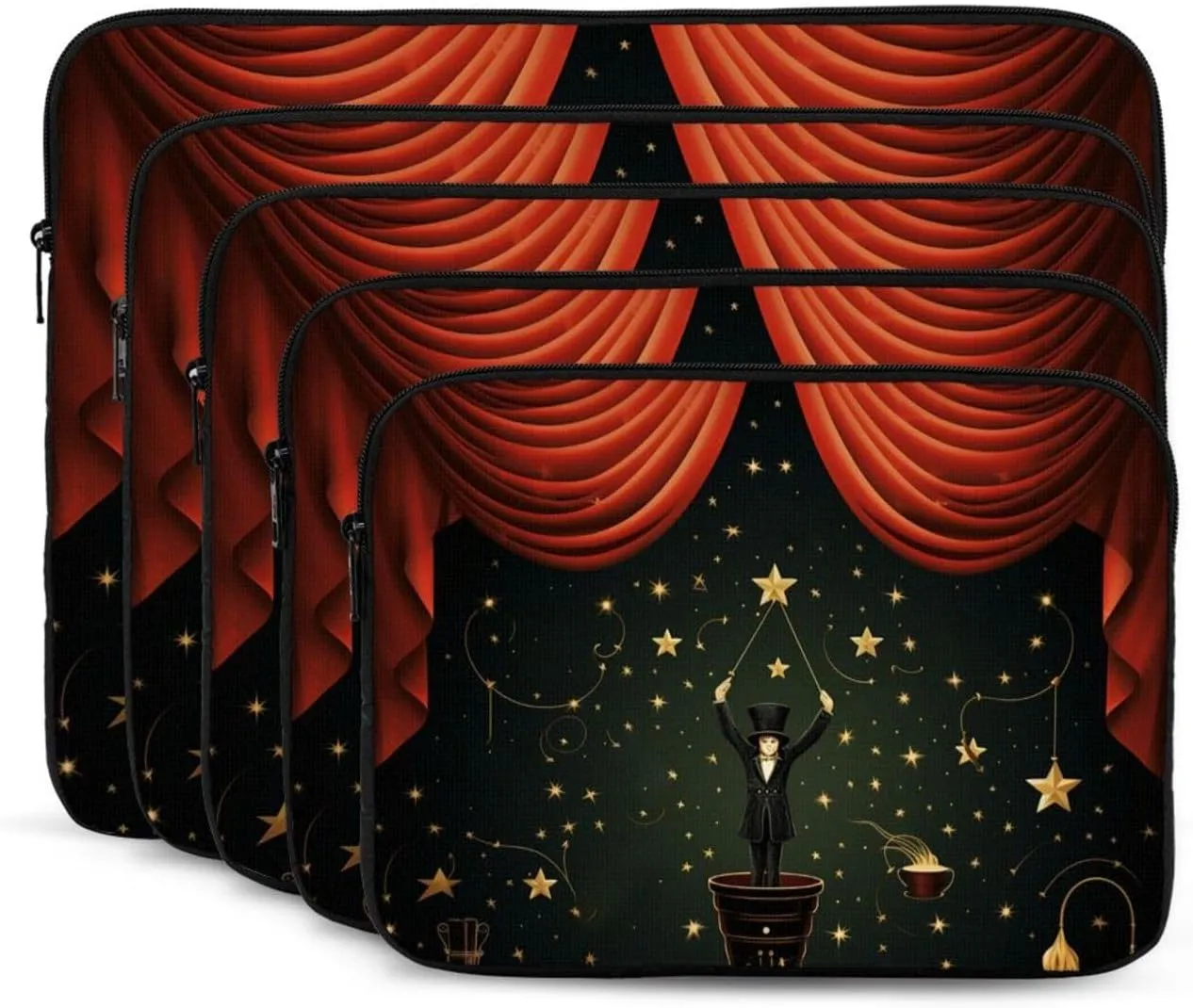 15 Inch Laptop Sleeve Bag Waterproof Shockproof Laptop Case Bag Magic Show Computer Skin Bags Lightweight Tablet Carrying Case