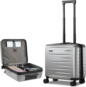 16 Inch Carry On Luggage Airline Approved, Expandable Lightweight ABS PC Hard Shell Suitcases with 360° Spinner Wheels, TSA Lock, YKK Zippers (Dark Gray, 1 PC)
