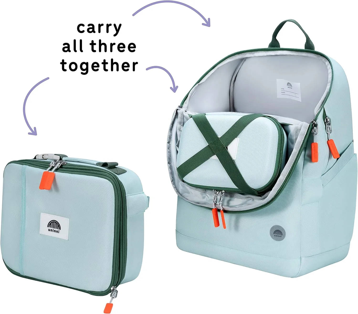 16'' Kids Backpack Set with Insulated Lunch Bag, and Pencil Case