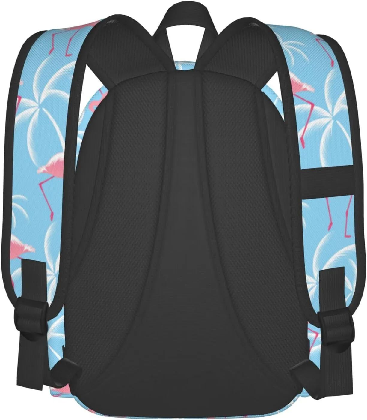 17 inch Backpack Flamingos and White Palms Laptop Backpack School Bookbag Shoulder Bag Casual Daypack