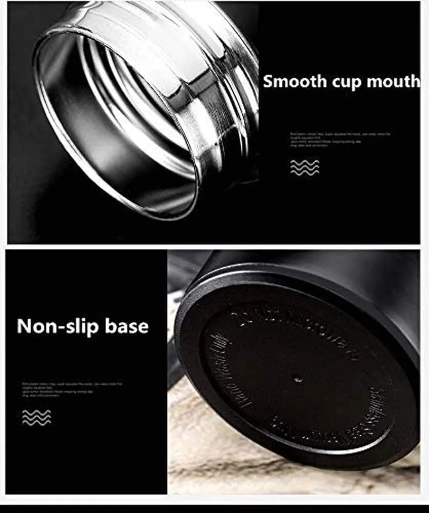 17 oz Car Logo Black Frosted Travel Mugs & Tumblers Vacuum Insulated Stainless Steel Thermal Bottle Fashion Business Thermal Cup for Hot or Cold Drink Coffee Or Tea (fit Maserati)