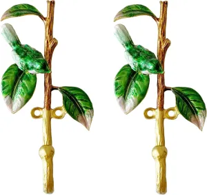 2 Pack Decorative Wall Hooks, Vintage Bird Shaped Metal Wall Hook for Hanging Coats Clothes Keys Hats Towels