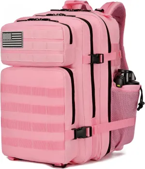 35L Military Tactical Backpack with Molle System for Women Men Assault Pack Daypacks for Gym Outdoor Backpacks (Pink)