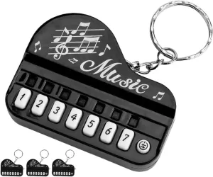 4Pcs Piano Keyboard Keychain Music Instrument Key Rings for Bag Backpack Handbag Lightweight Novelty Decor for and Accessories