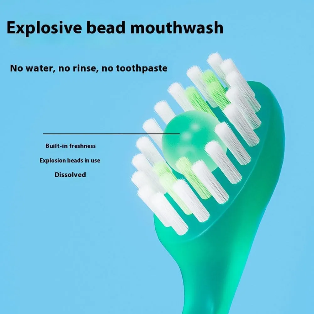 5 in 1 Mini Toothbrush & Floss & Tongue Scraper & Toothpick Set, 5 in 1 Toothbrush & Floss, Disposable Toothbrushes with Toothpaste, Portable Oral Care for Travel Work (Green Tea*26,3 Bags)