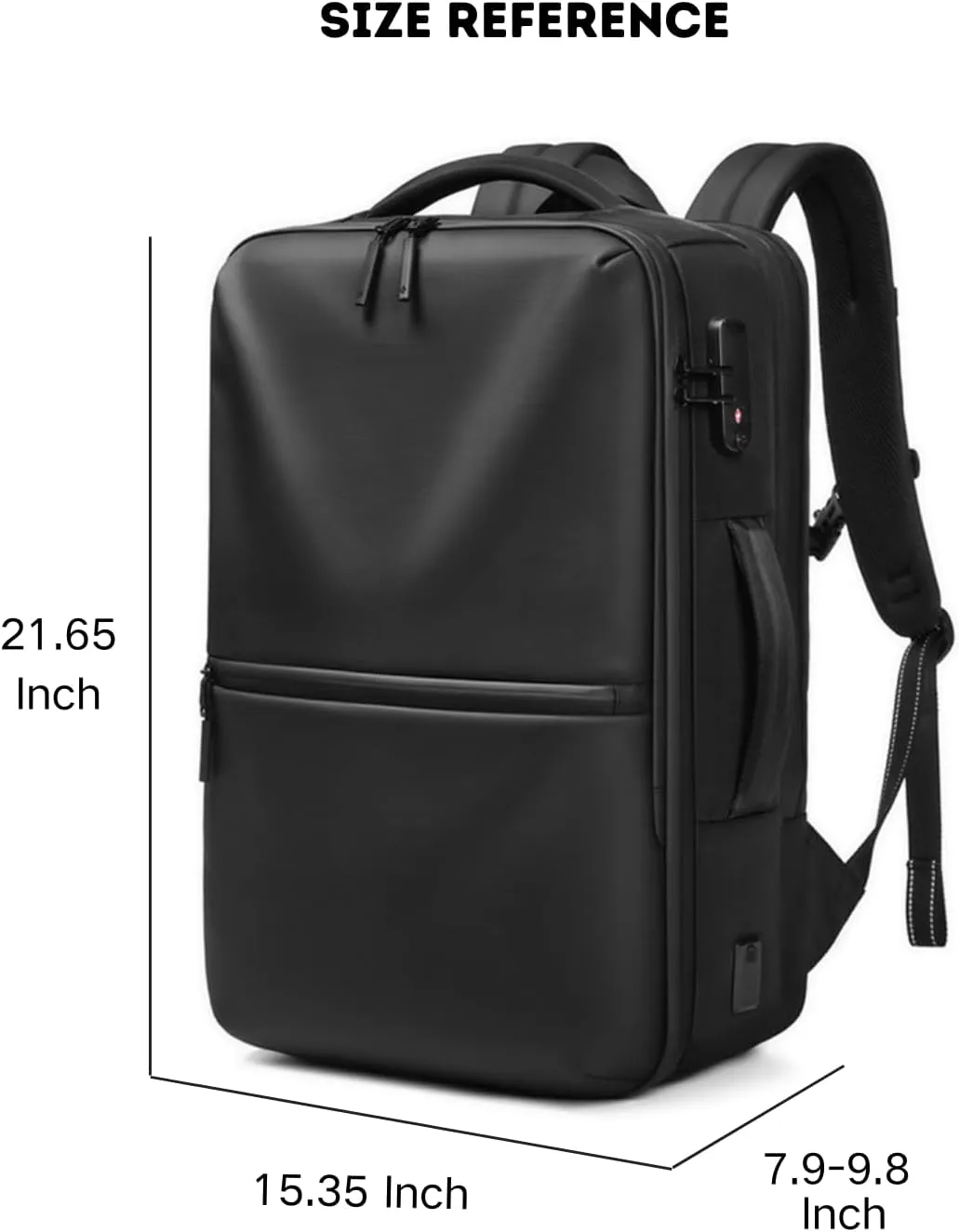 70L Vacuum Backpack for Travel with Pump, Expandable Vacuum Seal Compression Backpack with TSA Lock, Charging Port, fit 19" Laptop, Water Waterproof, for Business Trip, College, Camping