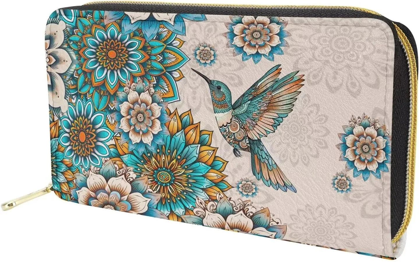AFPANQZ Long Wallet for Women Slim Purse PU Leather Clutch Zip Around Cards Phone Holder