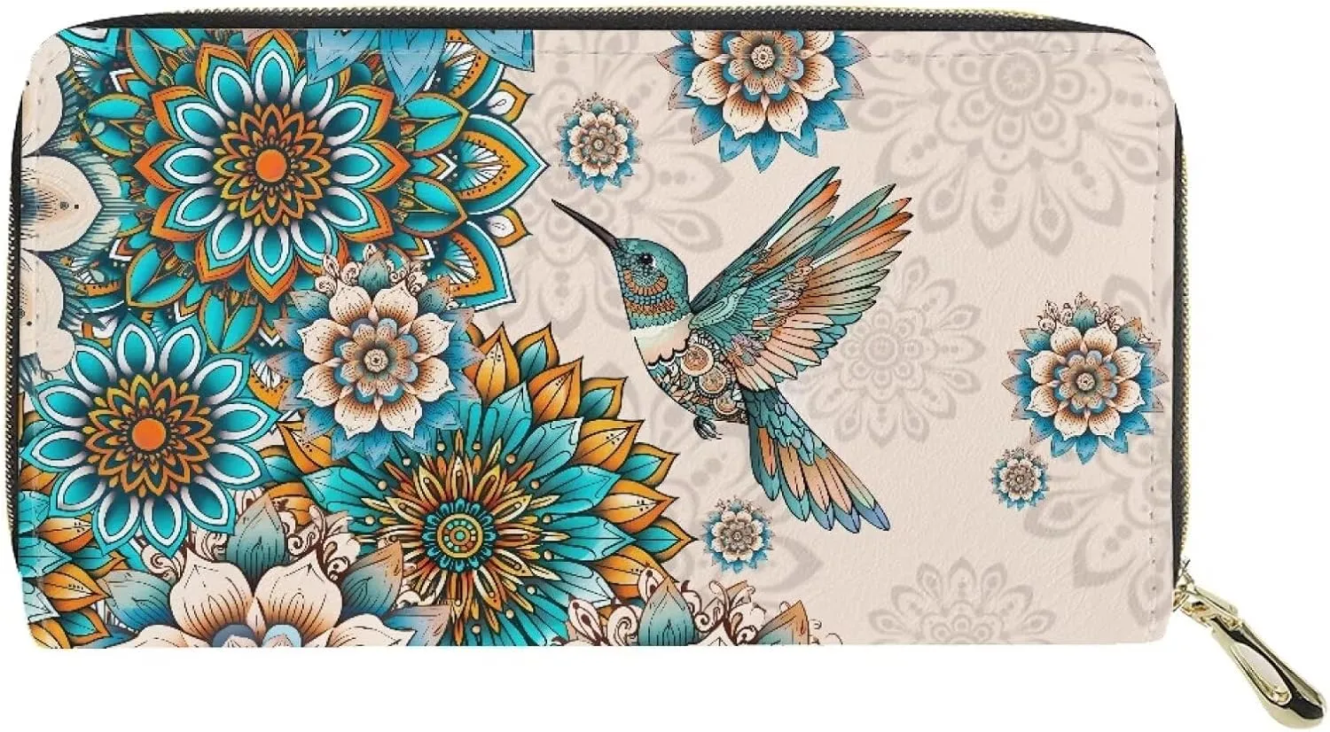 AFPANQZ Long Wallet for Women Slim Purse PU Leather Clutch Zip Around Cards Phone Holder