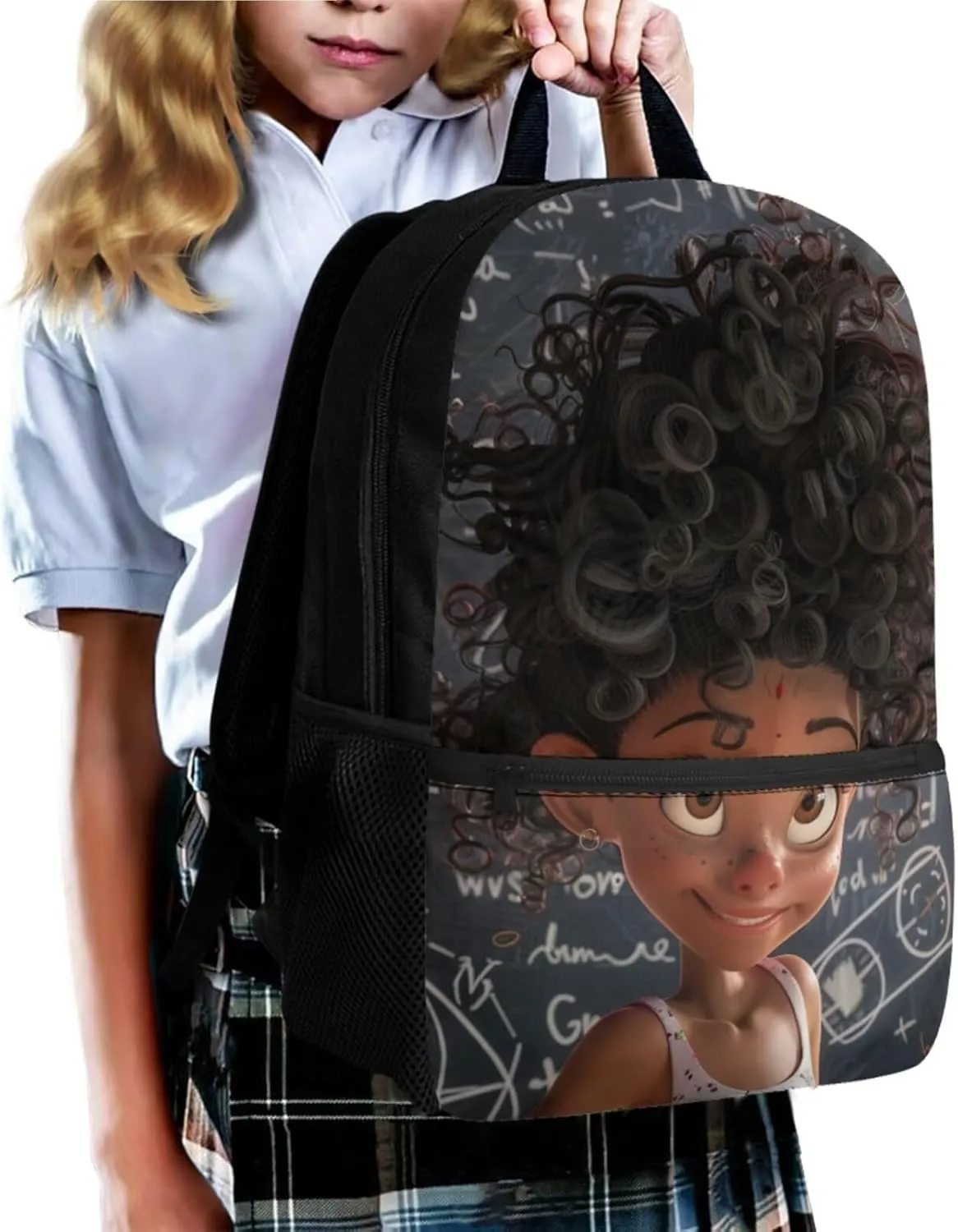African Cute Girl Backpack for Girls 10-12 Travel School Bookbag for Boys 3 Piece Backpack Set Backpack for Kindergarten Elementary Middle High School 5th Grade Backpack