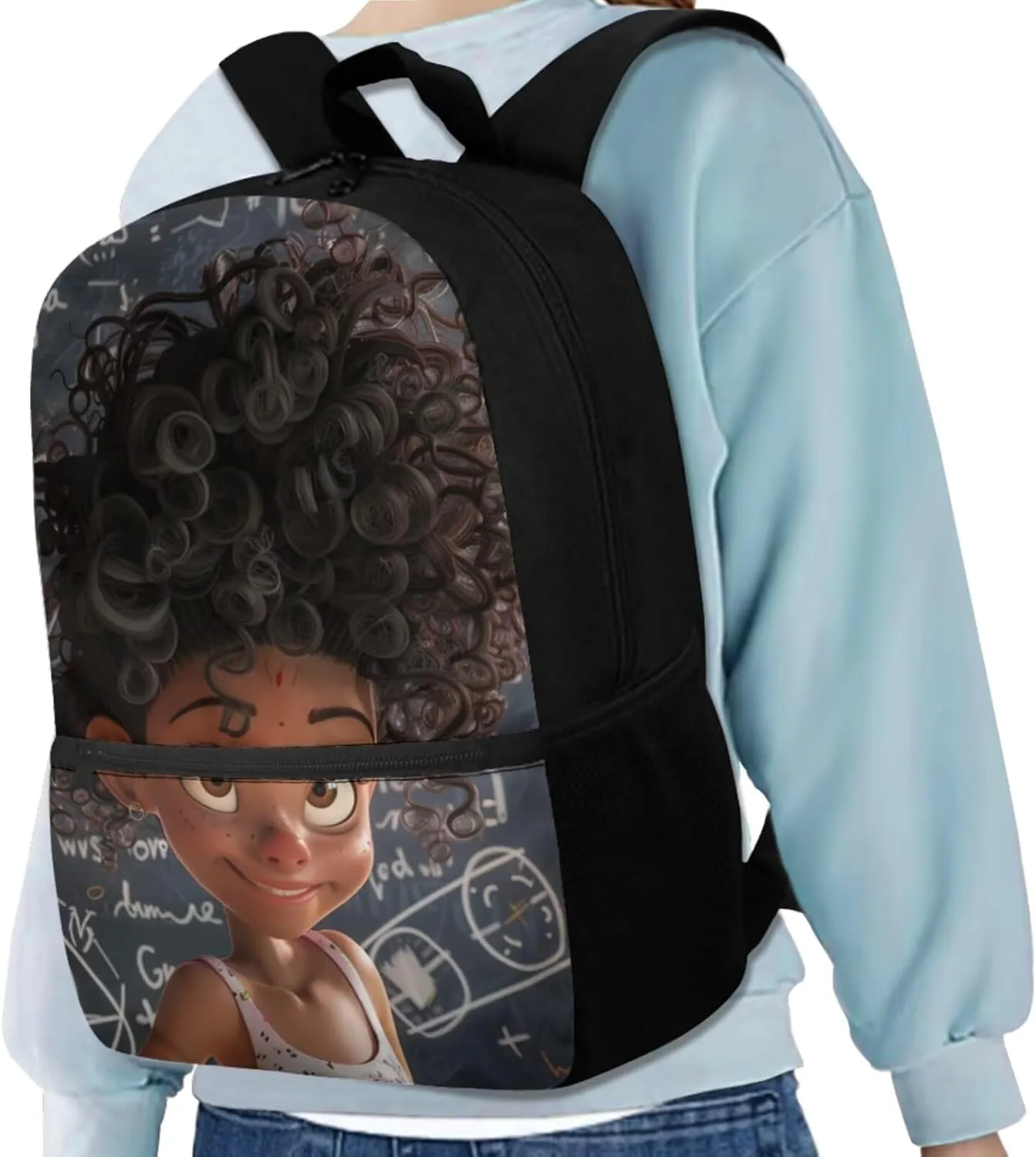 African Cute Girl Backpack for Girls 10-12 Travel School Bookbag for Boys 3 Piece Backpack Set Backpack for Kindergarten Elementary Middle High School 5th Grade Backpack