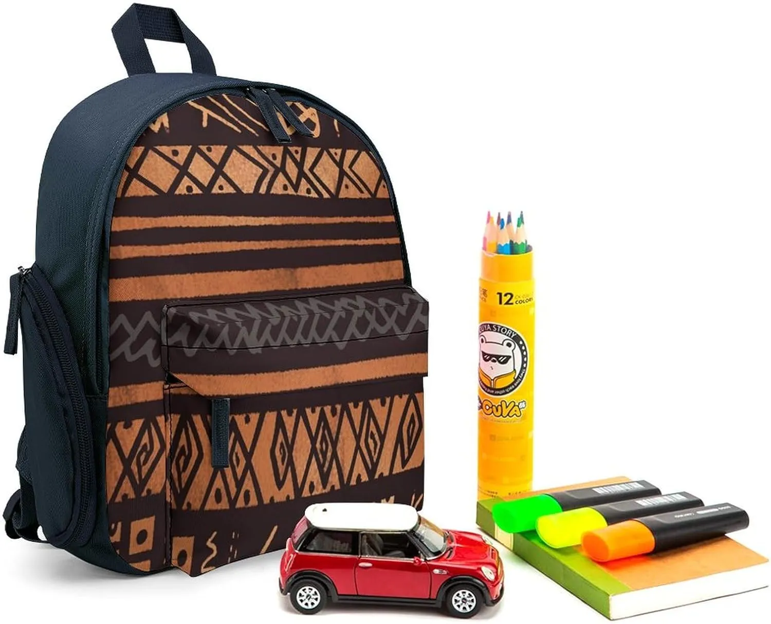 African Mud Cloth Tribal Travel Backpack Casual Bag Lightweight Hiking Backpacks for Business, Travelling, Hiking