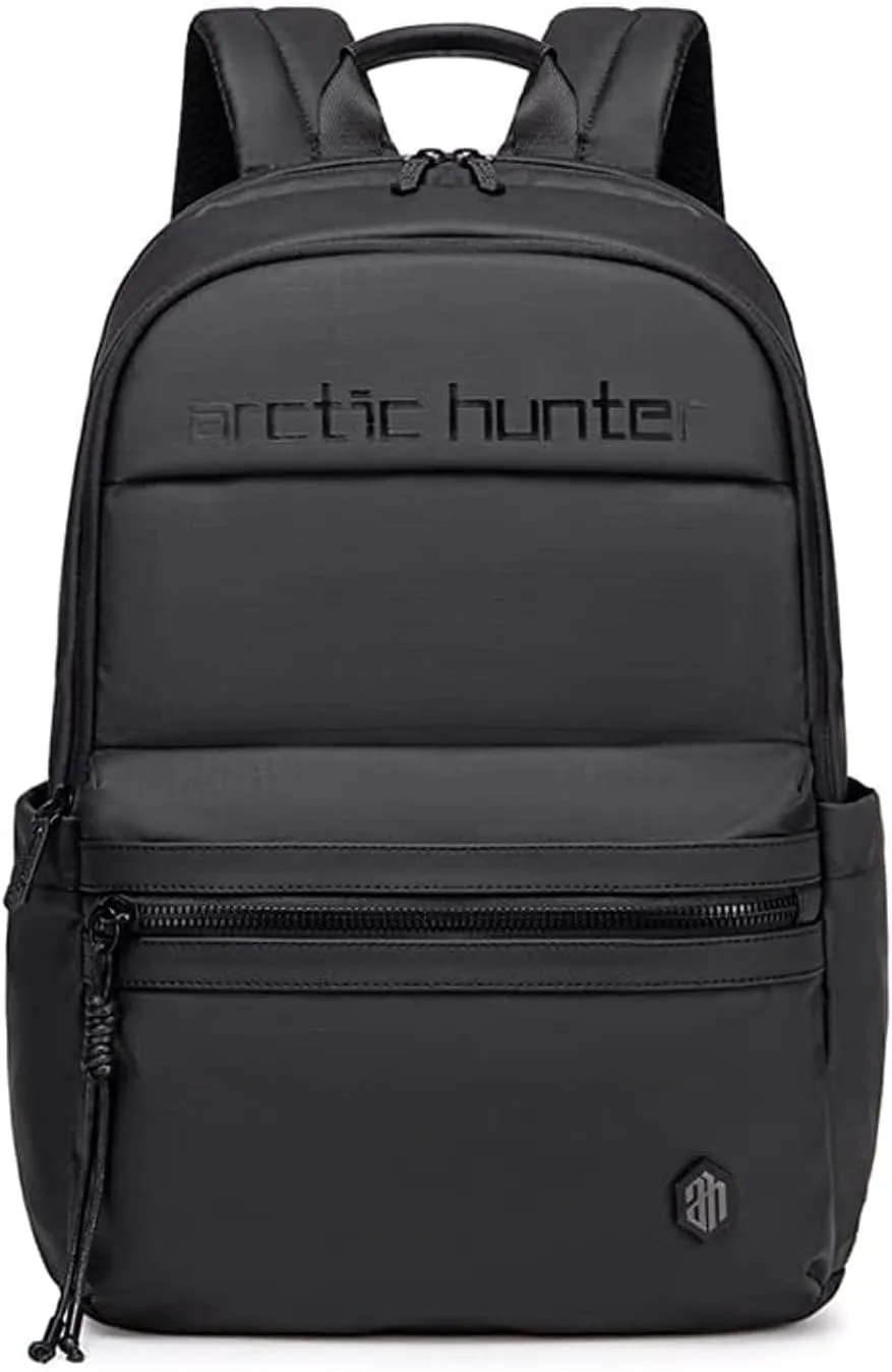 ah arctic hunter Slim Backpack for Men Business Backpack 21L Upto 15.6'' Laptop Backpack Stylish Lightweight Compact Water-resistant Office Laptop Bag for Travel Daypack College, Black