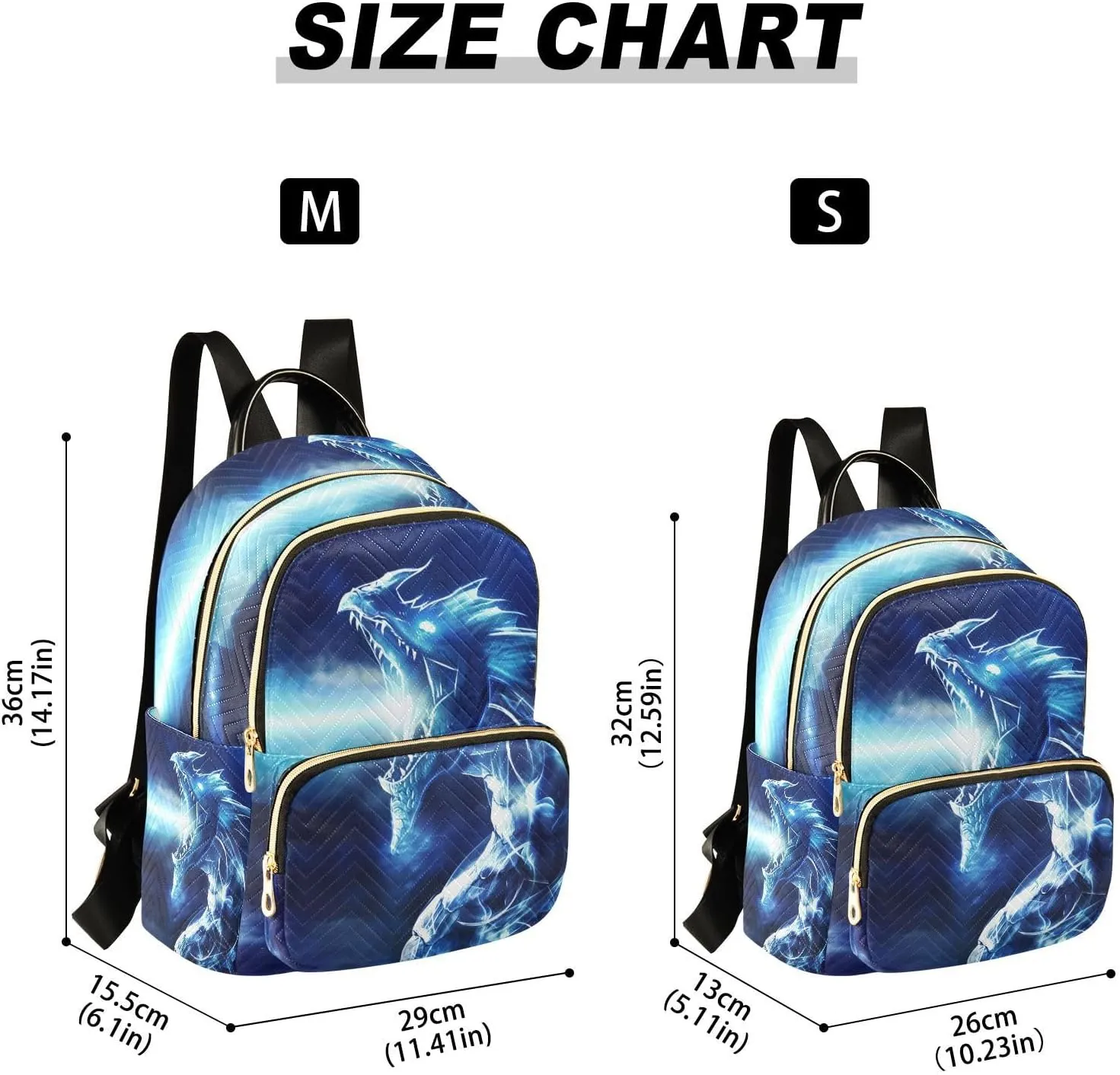 ALAZA Amine Dragon Firing Mini Backpack Purse for Women Travel Bag Fashion Daypack Back Pack Shoulder Bag