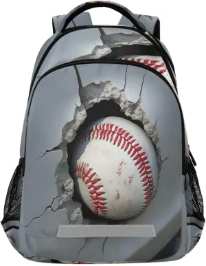 ALAZA Baseball Breaking The Wall Backpacks Travel Laptop Daypack School Book Bag for Men Women Teens Kids