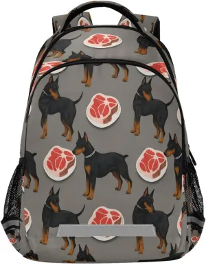ALAZA Big Piece Of Meat German Shepherd Pattern Backpacks Travel Laptop Daypack School Book Bag for Men Women Teens Kids