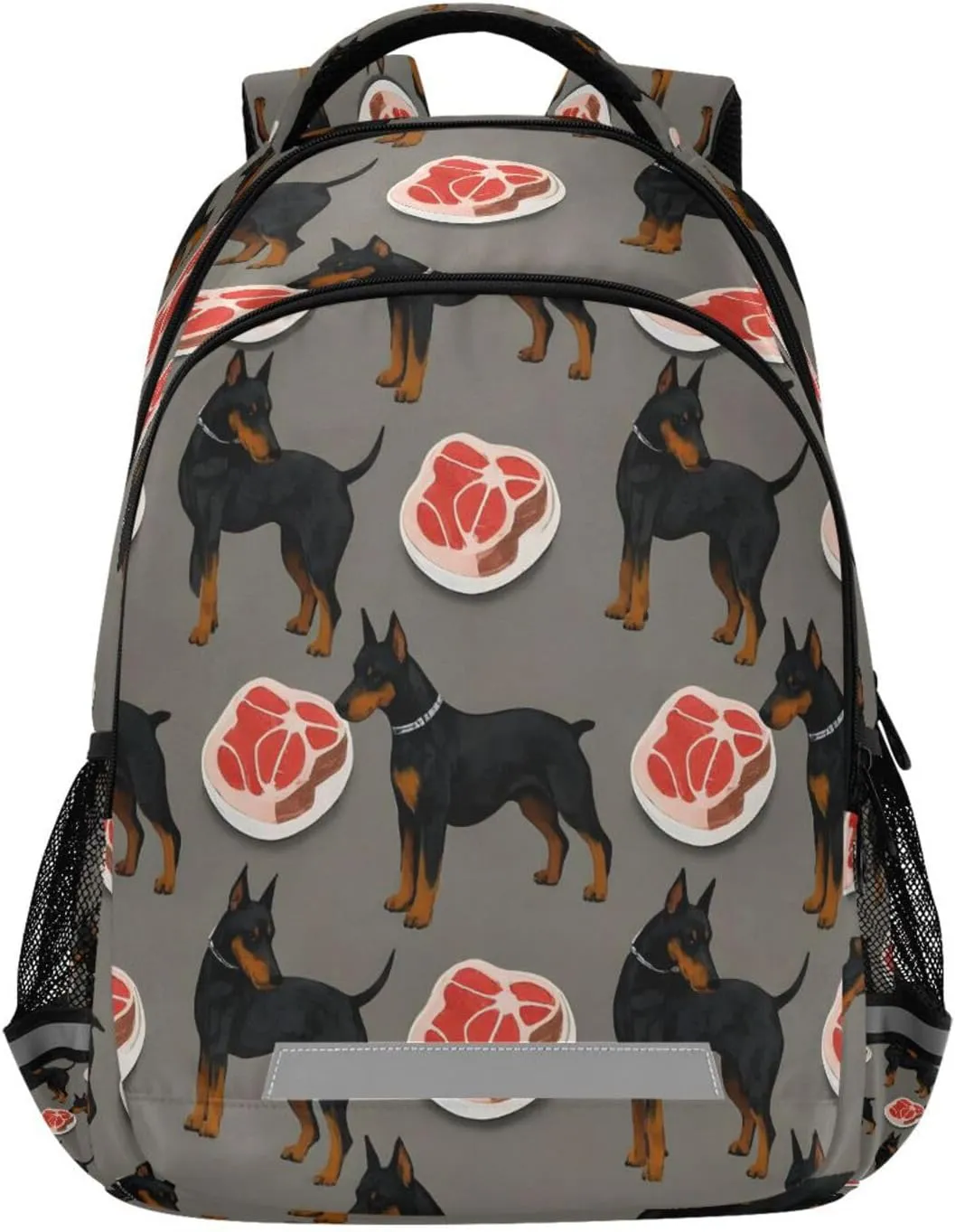 ALAZA Big Piece Of Meat German Shepherd Pattern Backpacks Travel Laptop Daypack School Book Bag for Men Women Teens Kids