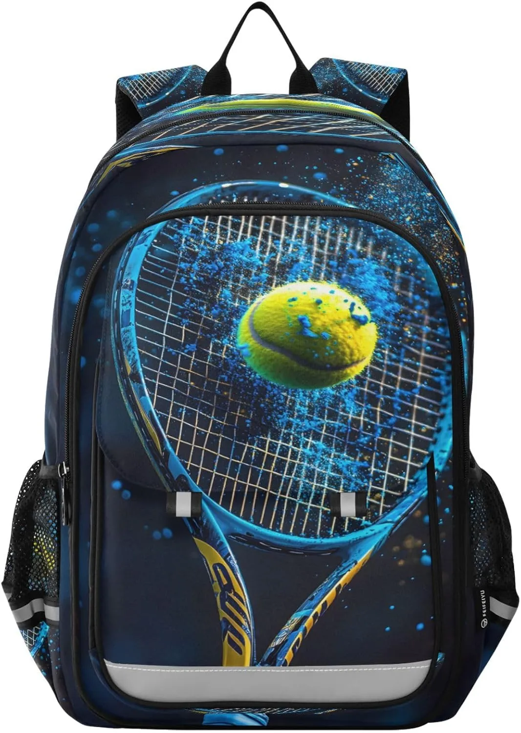 ALAZA Black Background Tennis Ball School Backpacks Travel Laptop Bag Kids Bookbag for Girls Boys Teens Women Men