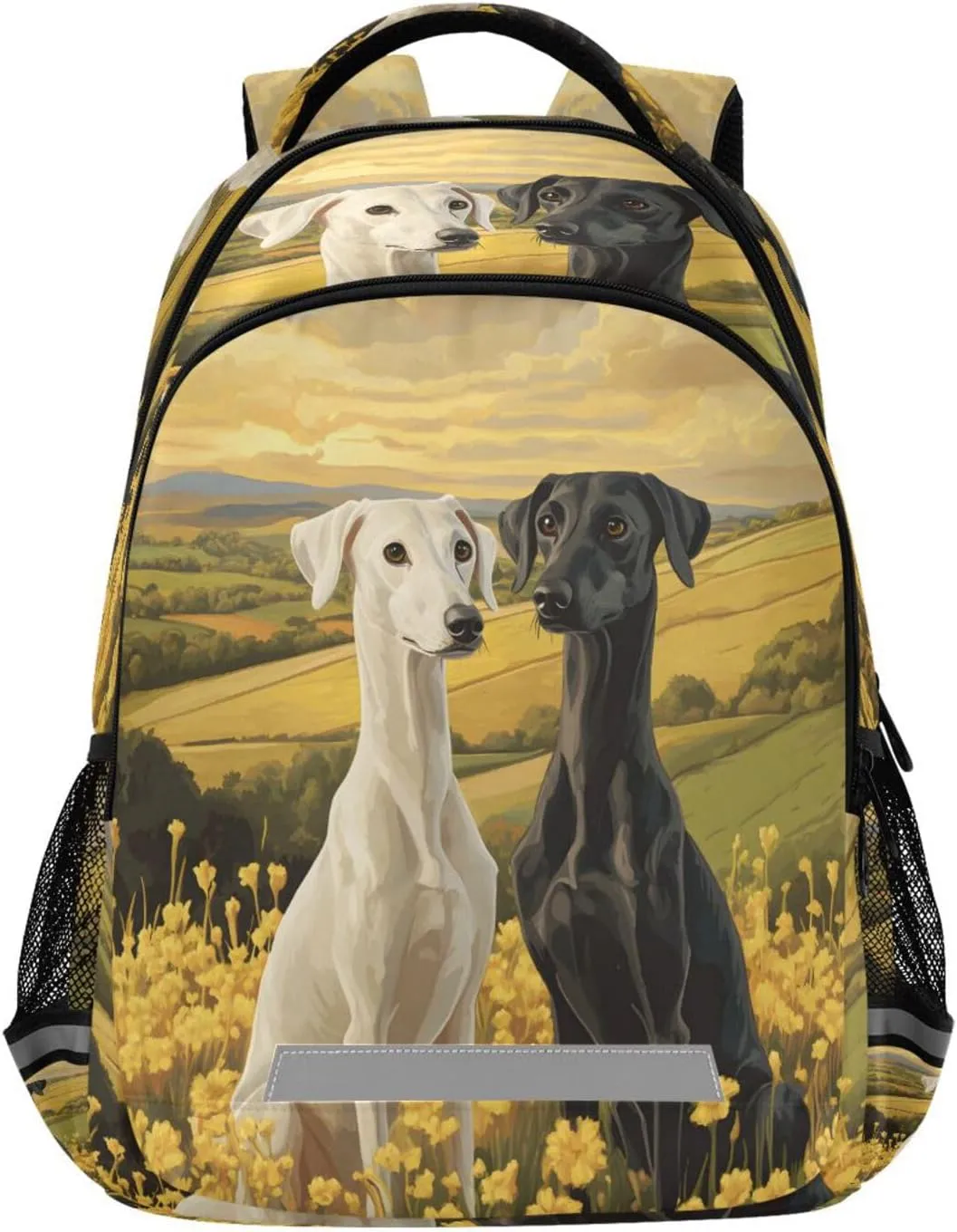 ALAZA Black Greyhound Backpacks Travel Laptop Daypack School Book Bag for Men Women Teens Kids