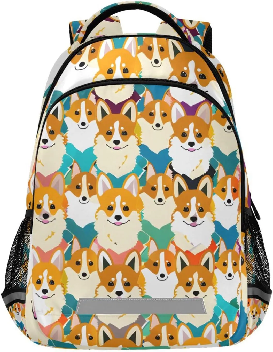 ALAZA Corgi Dog Backpack Girls Kids Backpacks Boys School Bookbag 3rd 4th 5th Grade Casual Daypack Laptop Shoulder Bag with Chest Strap