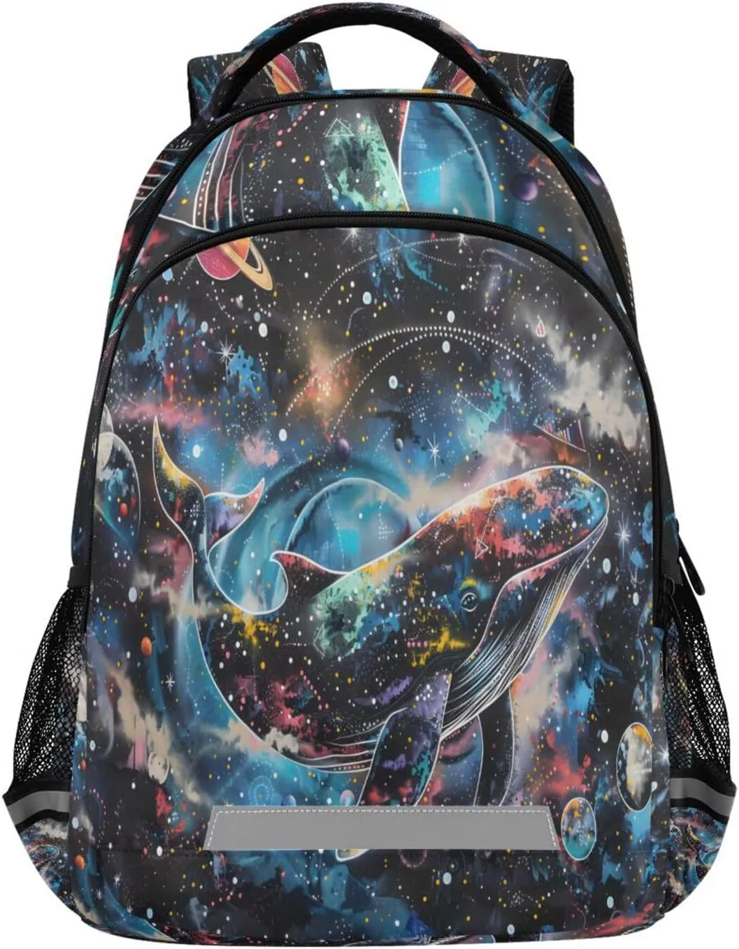 ALAZA Cosmic Whale in Space with Planet Dust and Universe Add Sacred Dots Backpacks Travel Laptop Daypack School Book Bag for Men Women Teens Kids