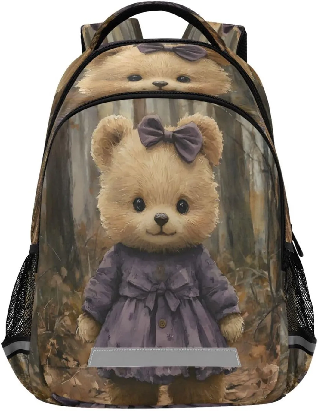 ALAZA Cute Bear Purple Backpacks Travel Laptop Daypack School Book Bag for Men Women Teens Kids