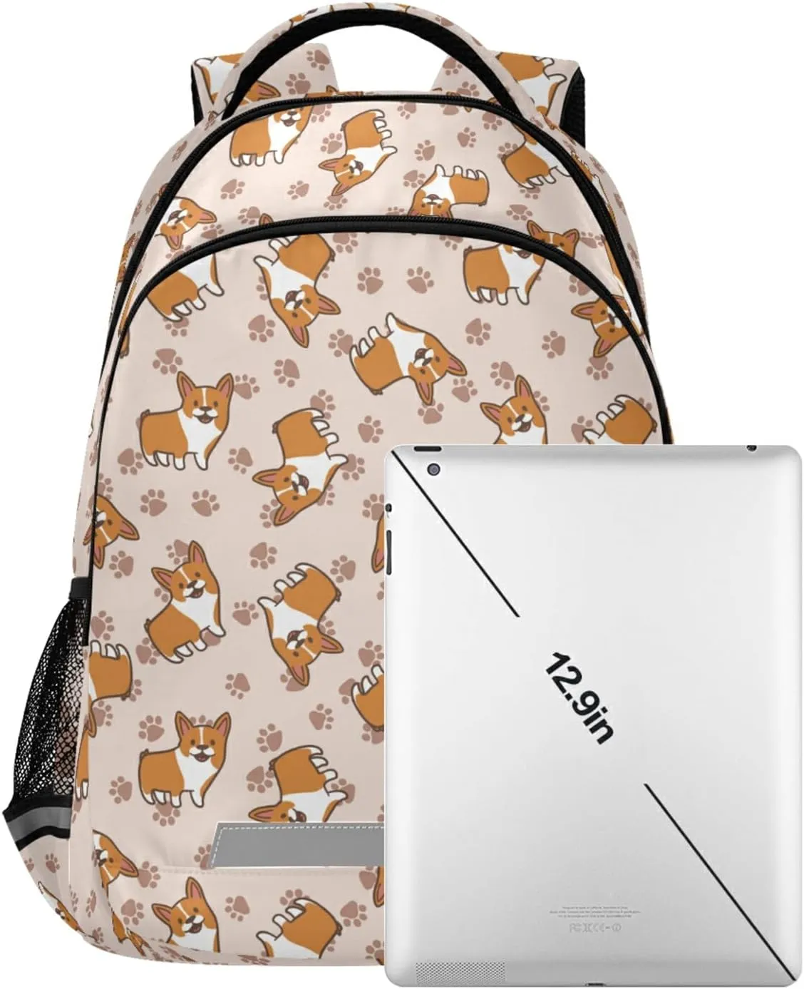 ALAZA Cute Corgi Dogs Backpacks Travel Laptop Daypack School Book Bag for Men Women Teens Kids