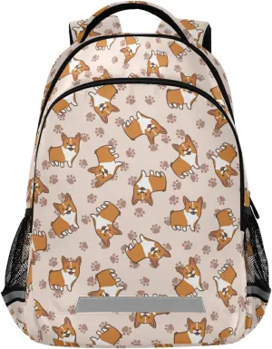 ALAZA Cute Corgi Dogs Backpacks Travel Laptop Daypack School Book Bag for Men Women Teens Kids