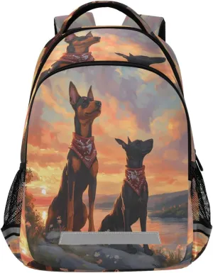 ALAZA German Shepherd Dog Sunset Backpacks Travel Laptop Daypack School Book Bag for Men Women Teens Kids117