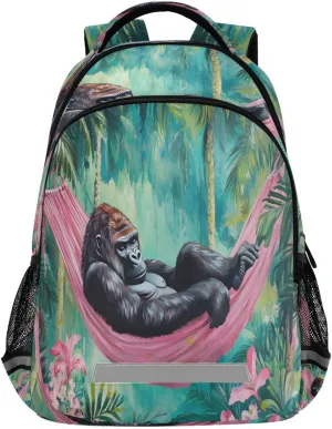 ALAZA Gorilla Hammock Backpacks Travel Laptop Daypack School Book Bag for Men Women Teens Kids