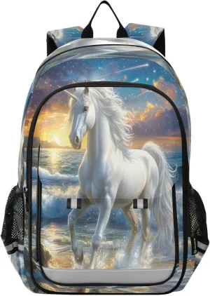 ALAZA Horse School Backpacks Travel Laptop Bag Kids Bookbag for Girls Boys Teens Women Men149