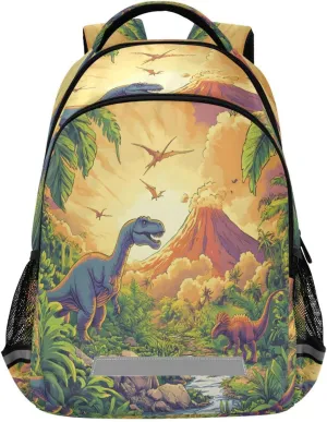 ALAZA Jurassic Dinosaur Backpacks Travel Laptop Daypack School Book Bag for Men Women Teens Kids