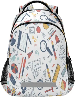 ALAZA Math Topic Science Backpacks Travel Laptop Daypack School Book Bag for Men Women Teens Kids