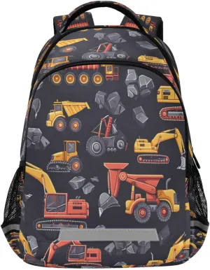 ALAZA Mining and Mineral Excavation Equipment and Machinery Backpacks Travel Laptop Daypack School Book Bag for Men Women Teens Kids