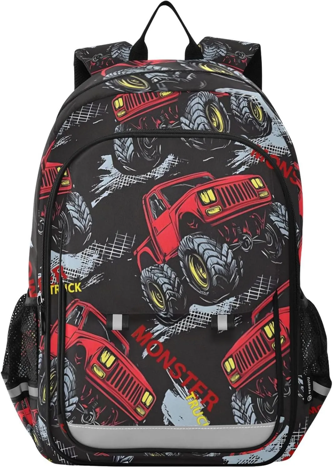 ALAZA Monster Truck Red Car Laptop Backpack Purse for Women BookBags 17 inch School Bags Men Boys Girls Travel Casual Daypack