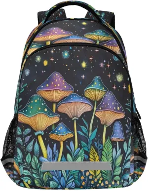 ALAZA Mushroom Forest Backpacks for Girls Boys Kids Travel Laptop Daypack School Book Bag for Teens