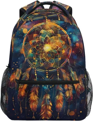 ALAZA Mystical Dreamcatcher Kid's Shool Backpack for Girls Boys,Laptop Travel Backpack for Elementary Middle School Bag Teenagers Bookbag with Comfy Shoulder Starp,16.9" H