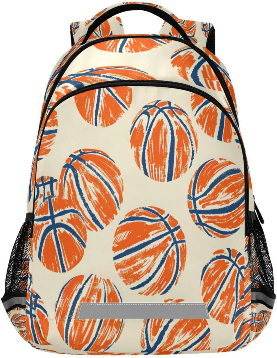 ALAZA Orangebluestrokebasketball Pattern Backpacks Travel Laptop Daypack School Book Bag for Men Women Teens Kids